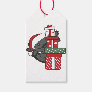Axolotl jul Gift Winter Animals Axolotl Presentetikett