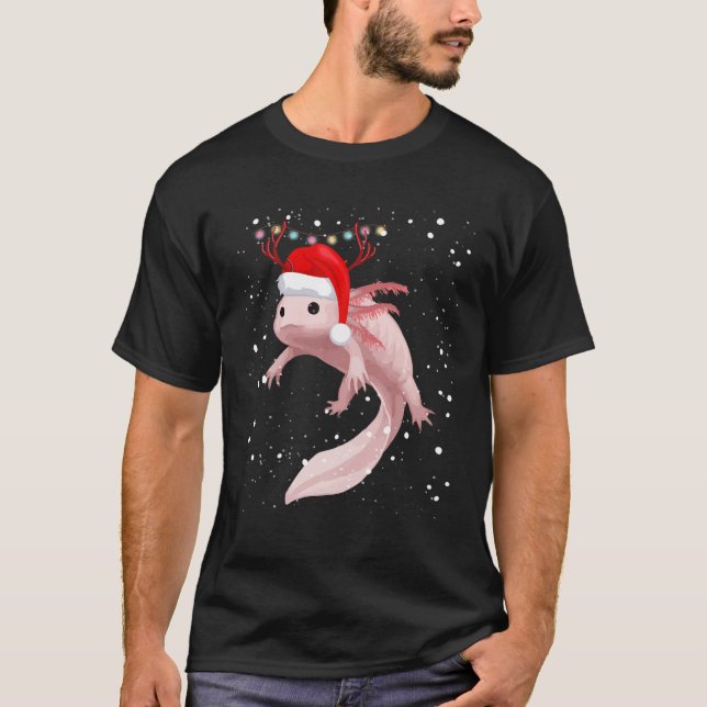 Axolotl jul Pajama Kids Youth Cute Axolotl X T Shirt (Framsida)