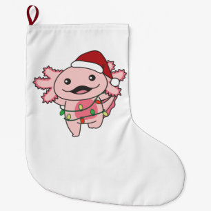 Axolotl Jul Vinter Animals Axolotls Stor Julstrumpa