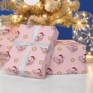 Axolotl Jul Vinter Animals Axolotls Wrapping Presentpapper