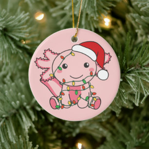 Axolotl Jul Winter Animals Axolotls Ceramic Julgransprydnad Keramik