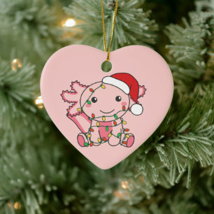 Axolotl Jul Winter Animals Axolotls Ceramic Julgransprydnad Keramik