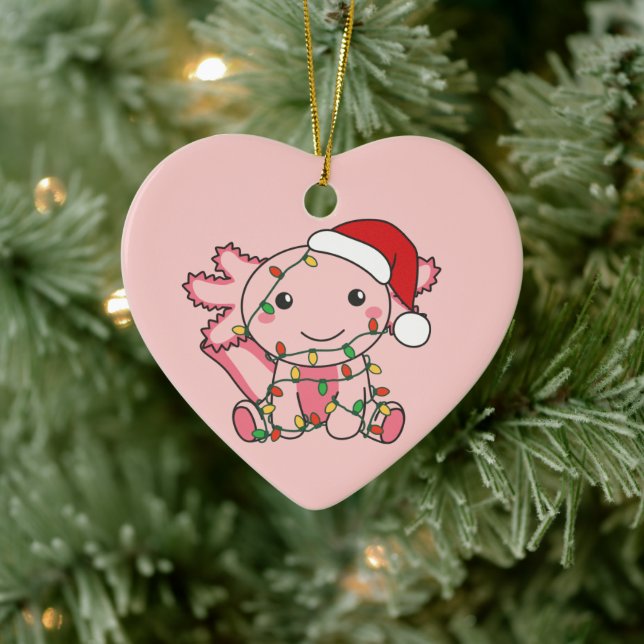 Axolotl Jul Winter Animals Axolotls Ceramic Julgransprydnad Keramik (Träd)
