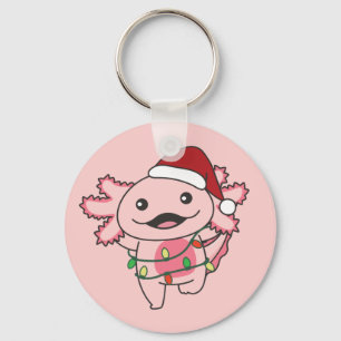 Axolotl Jul Winter Animals Axolotls Keychain Nyckelring