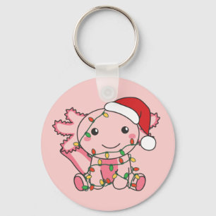 Axolotl Jul Winter Animals Axolotls Keychain Nyckelring