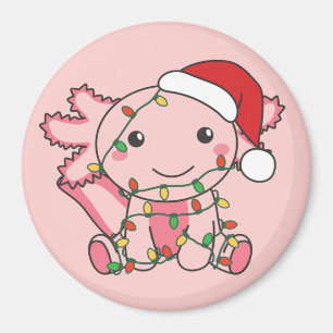 Axolotl Jul Winter Animals Axolotls Magnet