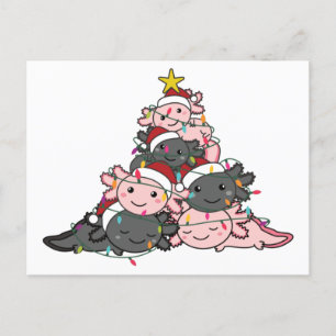Axolotl Julgran Funny Djurjulklapp Vykort