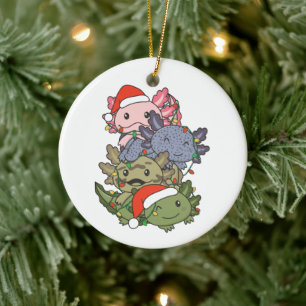 Axolotl Julgran jul Animals Axolotls Julgransprydnad Keramik
