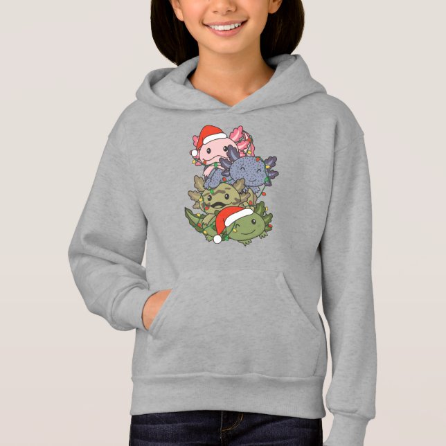 Axolotl Julgran jul Animals Axolotls T Shirt (Framsida)