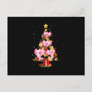 Axolotl julgran pyjamas Xmas Salamander för Vykort