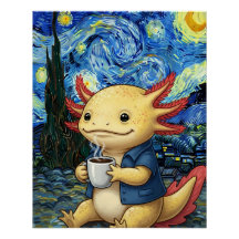 Axolotl Kaffe Stjärnfull Natt Dröm