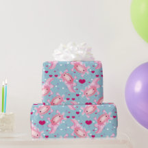 Axolotl Kärlek rosa