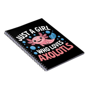 Axolotl Kawaii Bara En Tjej Som älskar Axolotls  Anteckningsbok
