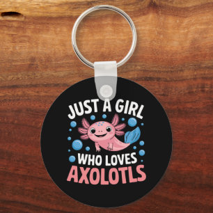 Axolotl Kawaii Bara En Tjej Som älskar Axolotls  Nyckelring