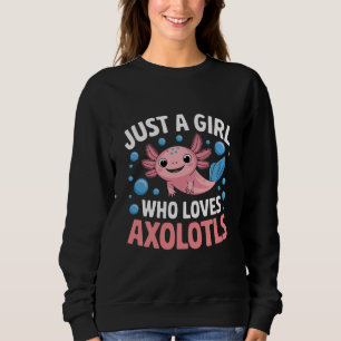 Axolotl Kawaii Bara En Tjej Som Älskar Axolotls  T Shirt
