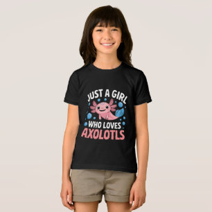 Axolotl Kawaii Bara En Tjej Som älskar Axolotls T Shirt