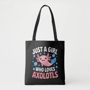 Axolotl Kawaii Bara En Tjej Som älskar Axolotls  Tygkasse