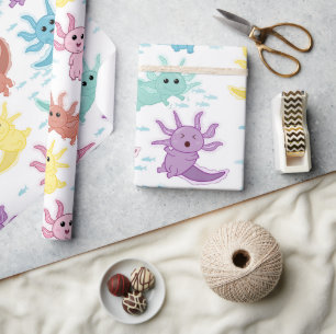Axolotl Kids Cute Salamander Mönster Presentpapper