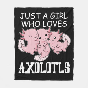 Axolotl Kids Kawaii Axolotl Gift Girls Axolotl Fleecefilt