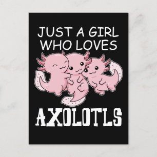 Axolotl Kids Kawaii Axolotl Gift Girls Axolotl Vykort