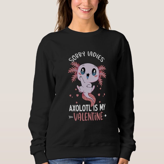 Axolotl Ladies  Valentine's Day Cute Axolotl Boy T Shirt (Framsida)