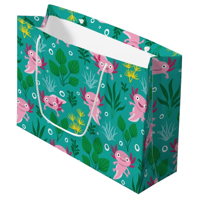Axolotl Large Gift Bag (Framsidan Vinklad)