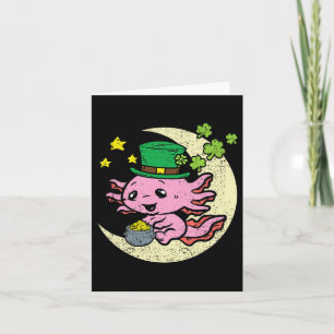Axolotl Leprechaun Hatt St Patricks Day Shamrock K Kort