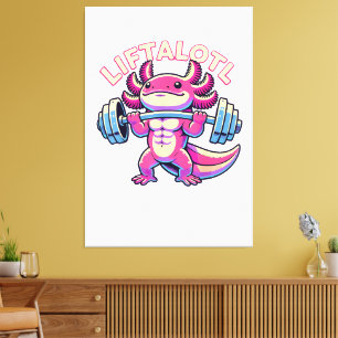 Axolotl LIFTALOTL Canvastryck