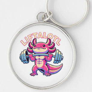 Axolotl LIFTALOTL Rund Silverfärgad Nyckelring