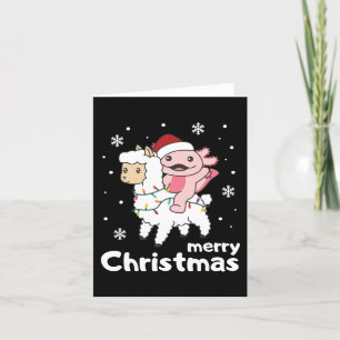 Axolotl Llama Alpaca God jul Animals Holid Helgkort