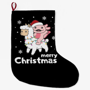 Axolotl Llama Alpaca God jul Animals Stor Julstrumpa