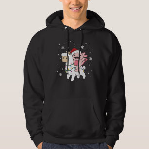 Axolotl Llama Alpaca Julvinterdjur Hoodie