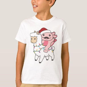 Axolotl Llama Alpaca Julvinterdjur T Shirt