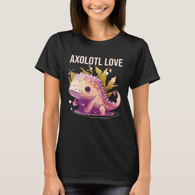 Axolotl Love Amphibian Mexican Walking Fish Axolot T Shirt (Framsida)