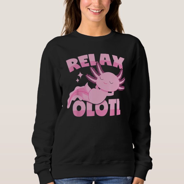 Axolotl Lover Mexican Salamander Relaxolotl Sleepi T Shirt (Framsida)