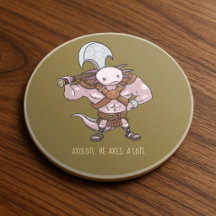 Axolotl med en Yxa Gladiator Krigare Konstverk
