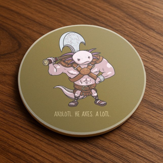 Axolotl med en Yxa Gladiator Krigare Konstverk Underlägg (Skapare uppladdad)