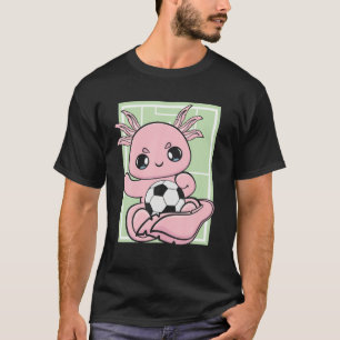 Axolotl med fotbollslag på fotbollsarenor t shirt