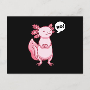Axolotl med Mjukisdjur i Kawaii Stil Vykort