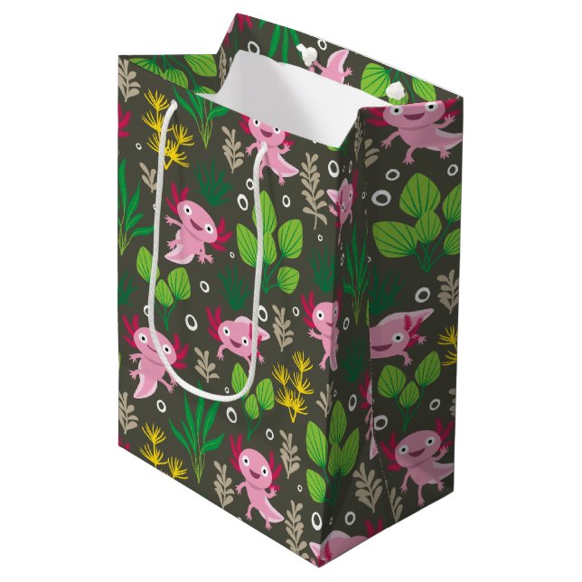 Axolotl Medium Gift Bag (Framsidan Vinklad)