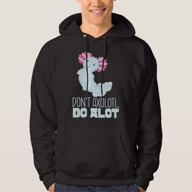 Axolotl Meme  Endangered Mexican Salamander Kids Hoodie (Framsida)