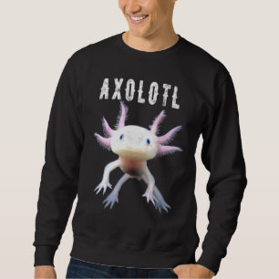 Axolotl Mexican Walking Fish Cute Amphibian Smilin Lång Ärmad Tröja