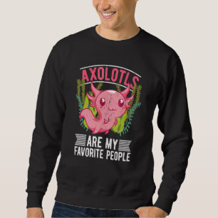 Axolotl Mexikansk amfibie Djur Söt Axolotl Lång Ärmad Tröja