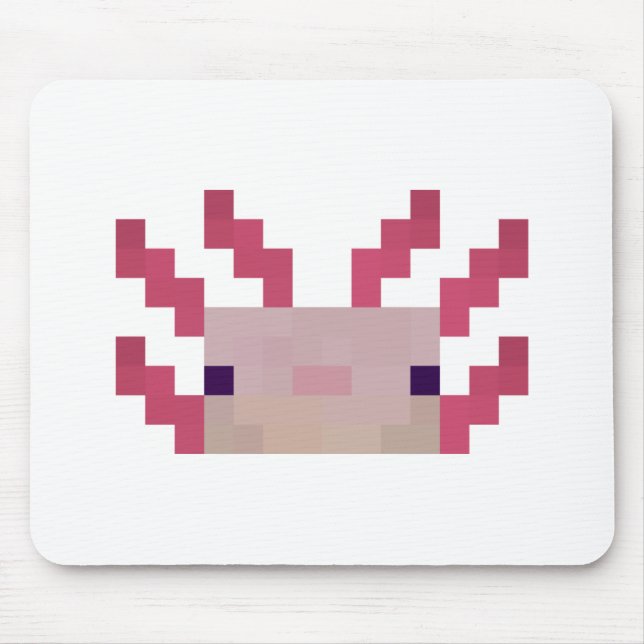 Axolotl - minimalt pixel musmatta (Framsidan)