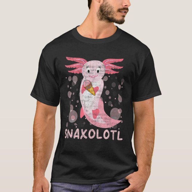 AXOLOTL-MJUKISDJUR OCH SNACKER ÄLSKARE T SHIRT (Framsida)