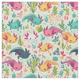 Axolotl Mönster Fabric Tyg