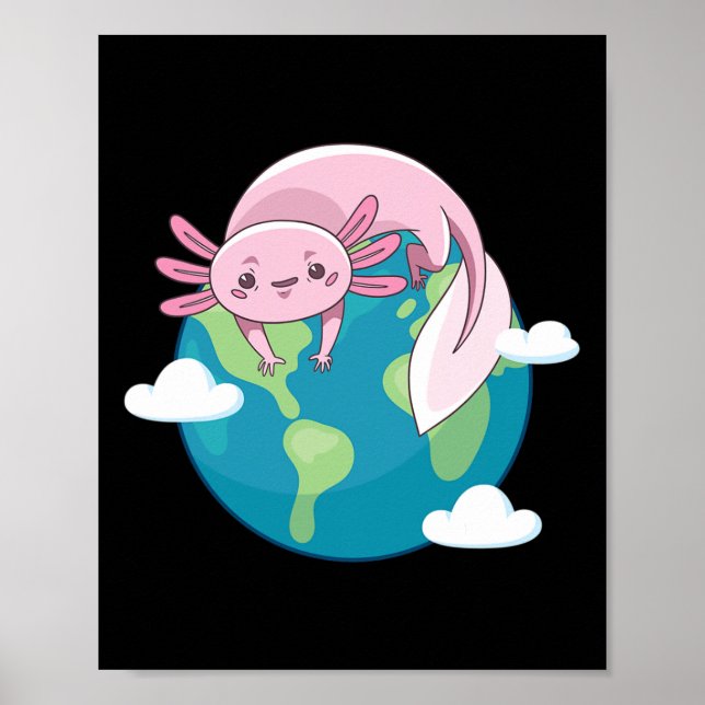 Axolotl Mor Earth Day Funny for Planet Environm Poster (Framsidan)