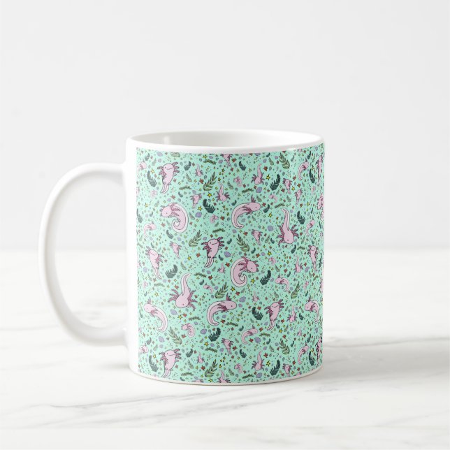 Axolotl Mugg, Grönt Kaffemugg (Vänster)
