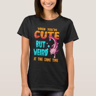 Axolotl och ägares Konstig av offerter och cute Ax T Shirt
