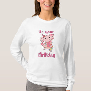 Axolotl Önskemål Grattis på födelsedagen till dig T Shirt